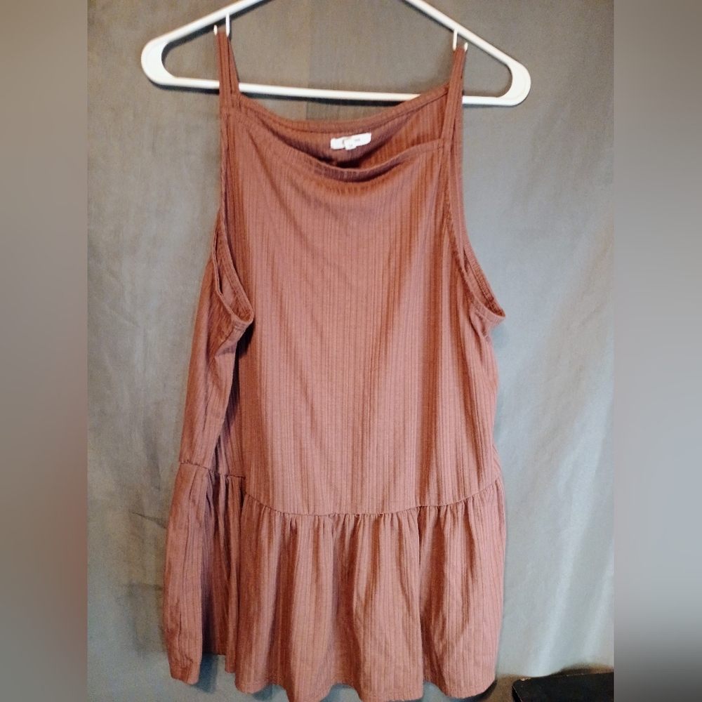 Maurice High Neck Women's Sleeveless Spaghetti Strap Brown Tank Top